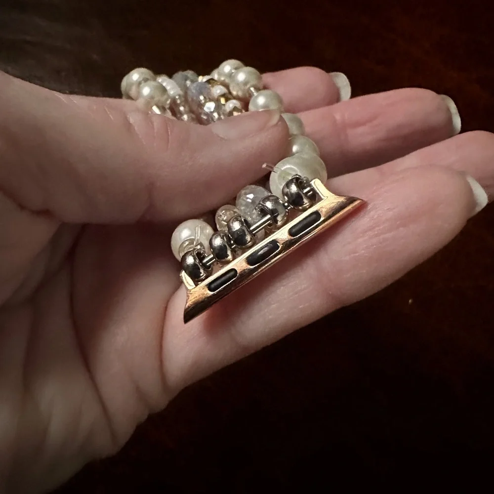 Watch band Beaded pearls multi strand stretchy for Apple Watch band